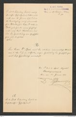 k.k. naturhistorisches Hofmuseum, Intendanzakten 1885-1896 (Hauer), Aktenzahl Z.74/1892, Seite 1